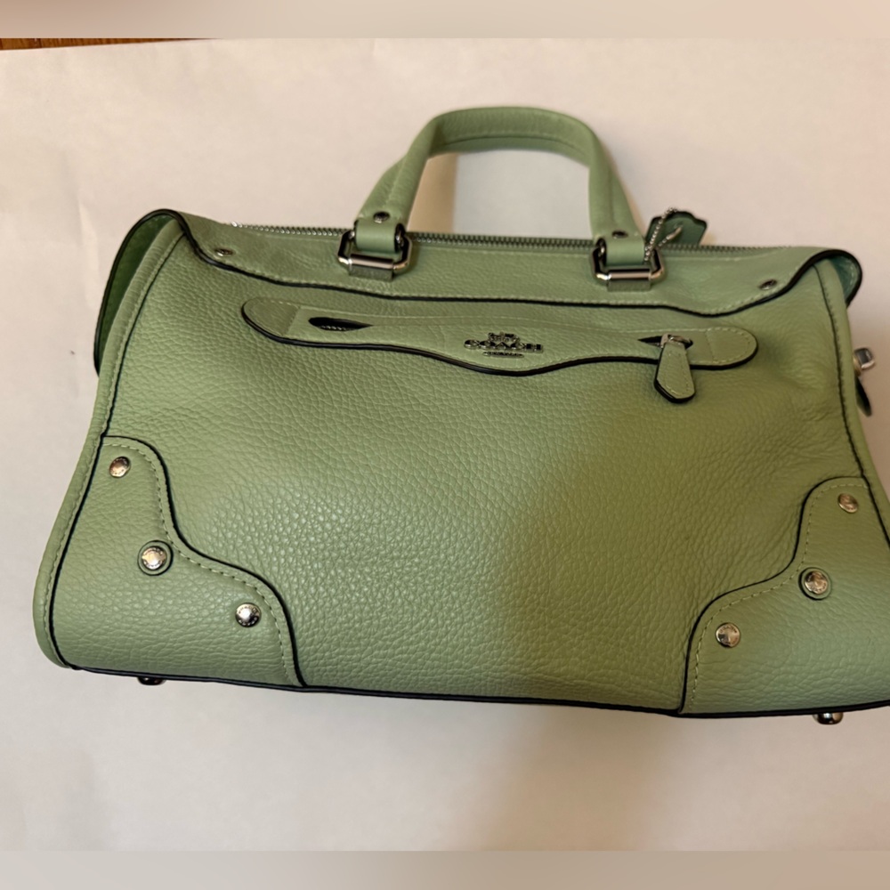 Coach Mint Green Leather Purse